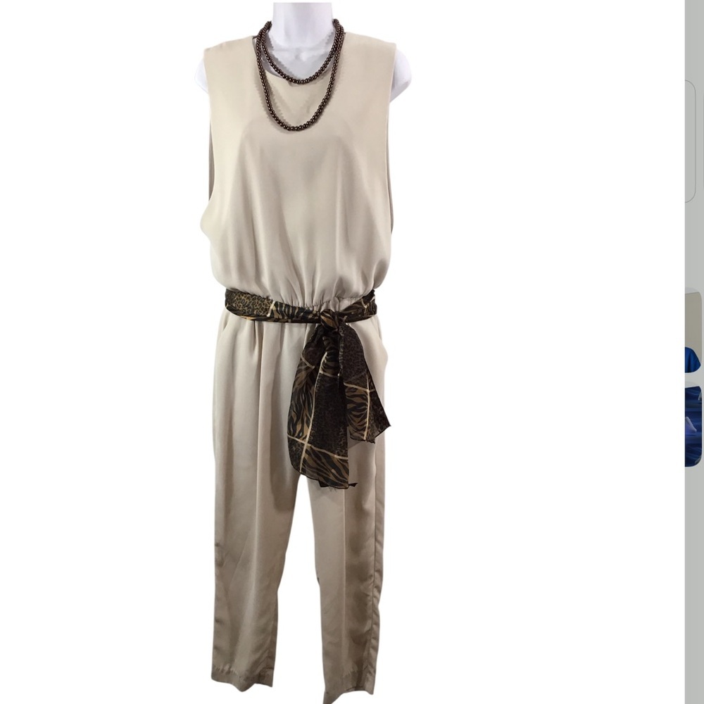Blaque Label LA Cream open back Jumpsuit L